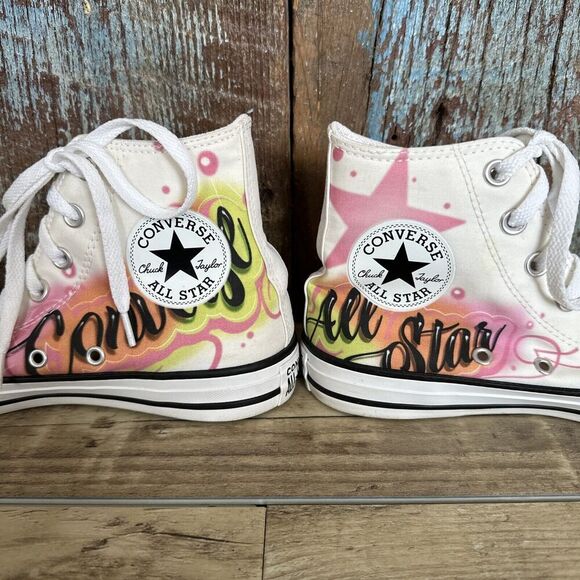 Converse Chuck Taylor All Star Women's size 7 Airbrushed High Top Sneakers - Picture 3 of 10